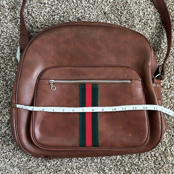 Vintage Interpur Designer Collection Brown Zipper Tote Shoulder Travel Bag - Picture 5 of 16